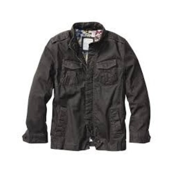 Tommy Bahama Jackman Mens Black Coated Denim Trucker Jacket XL - Picture 1 of 16